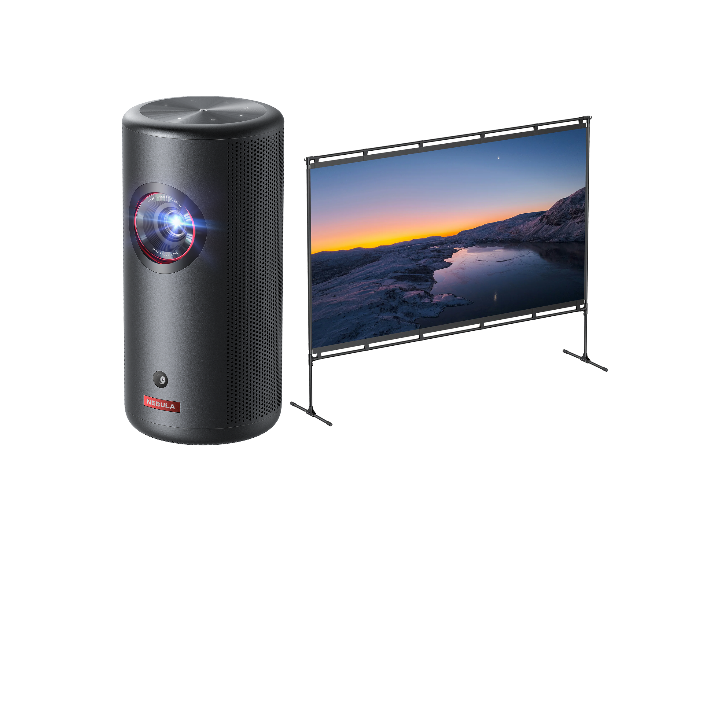 Capsule 3 Laser | Mini Projector & 100-Inch Home Projector Screen-Default Title
